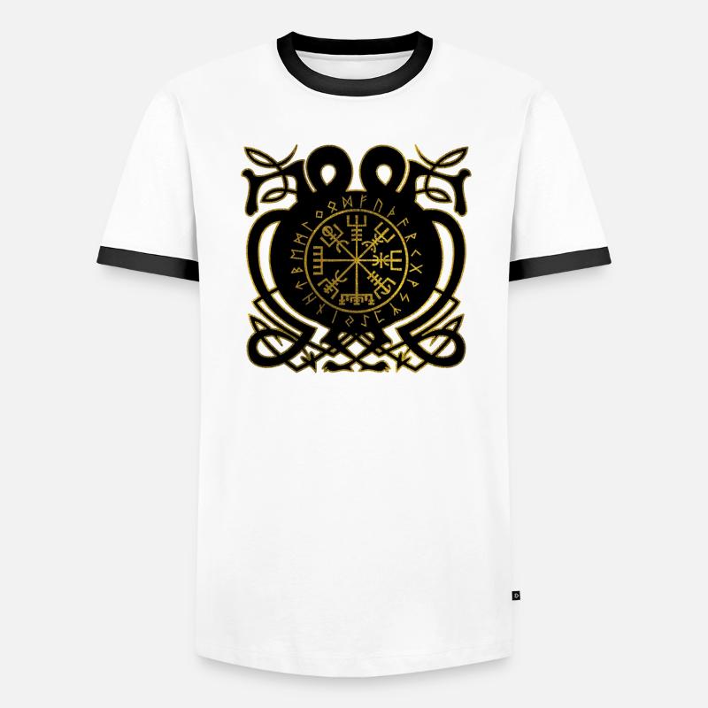 Vegvisir - Viking Navigation Compass Men's Ringer Shirt