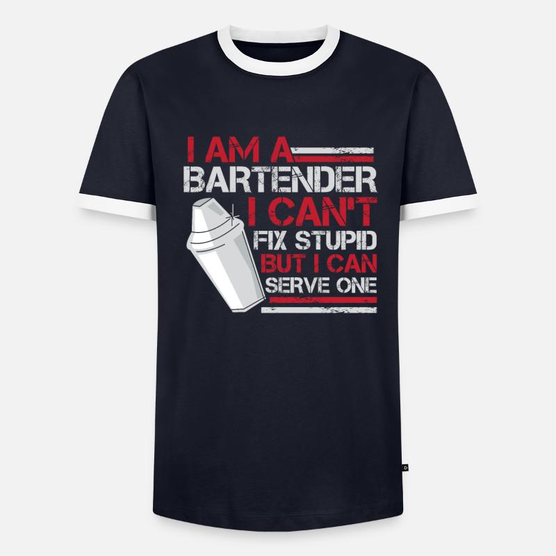 Hilarious bartender waiter bartender mixer Men's Ringer Shirt