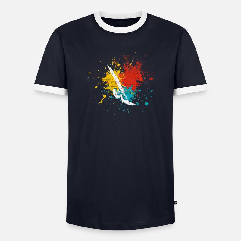 Windsurfen Männer Kontrast-T-Shirt