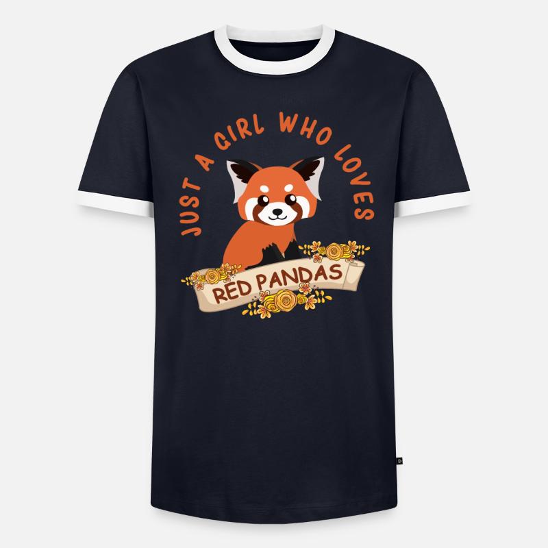 Panda rouge T-shirt contrasté Homme