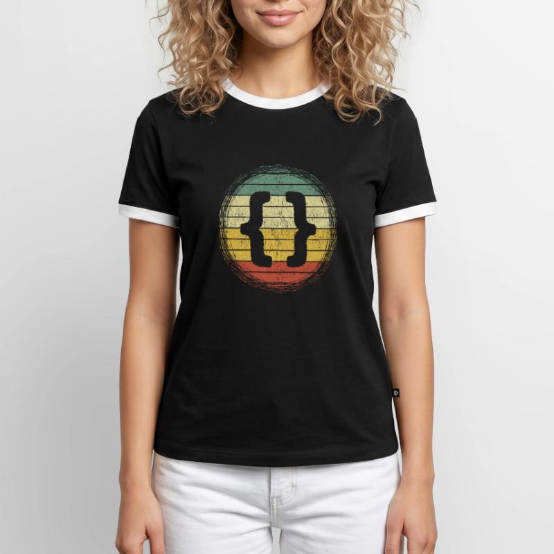 Développeur Web Programmeur CSS code HTML T-shirt contrasté Homme
