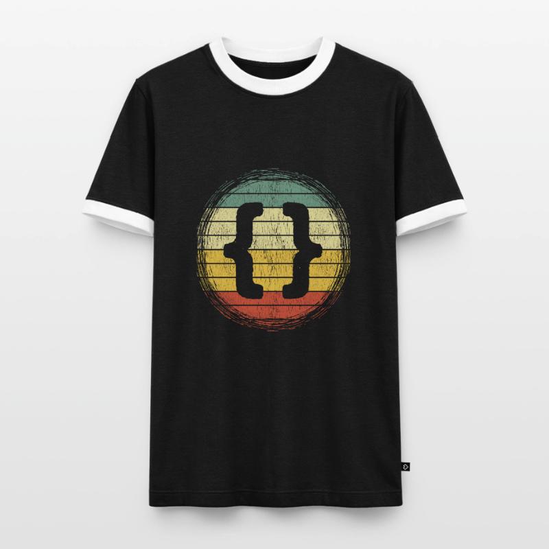 Développeur Web Programmeur CSS code HTML T-shirt contrasté Homme