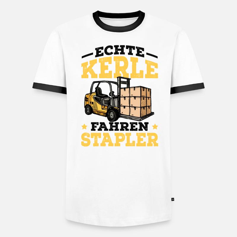 Staplerfahrer Männer Kontrast-T-Shirt