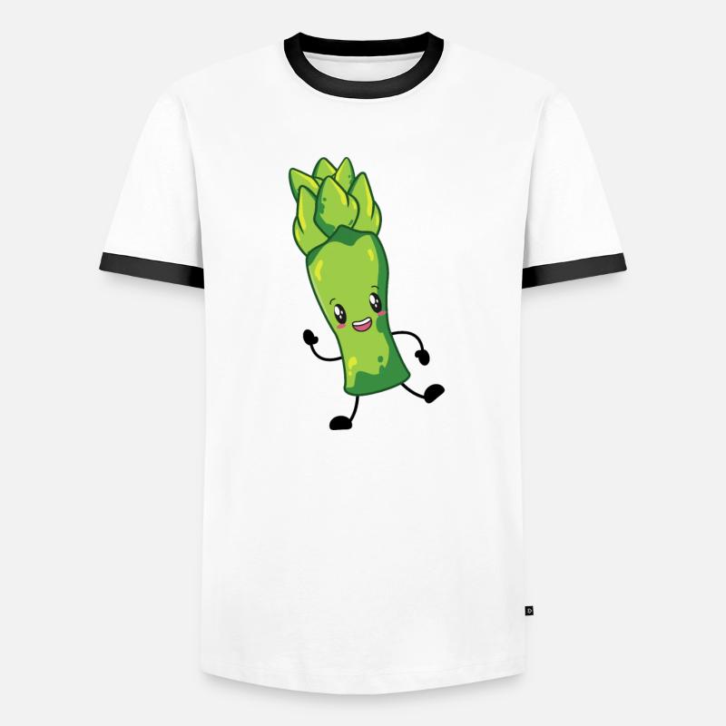 Spargel Männer Kontrast-T-Shirt