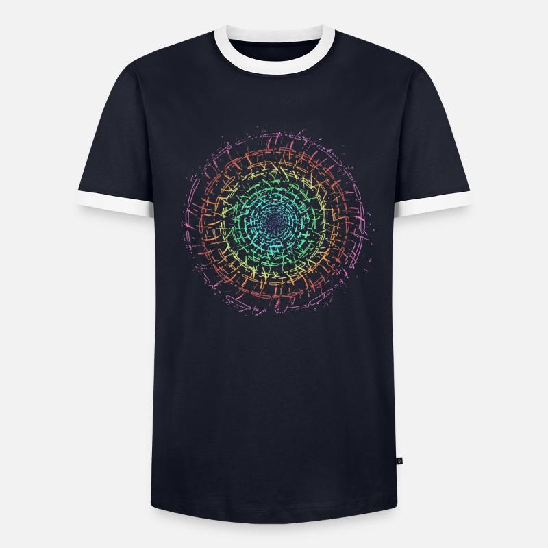 Selbst gestalten Regenbogen Kreisel Hintergrund Männer Kontrast-T-Shirt