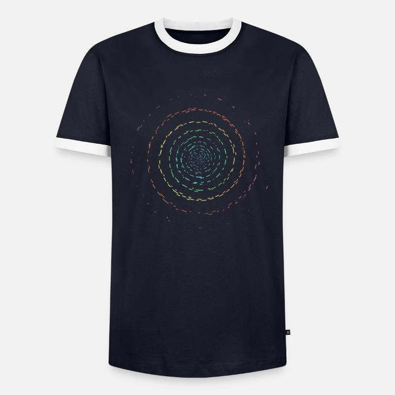 Regenbogen Kreisel Selbst gestalten Männer Kontrast-T-Shirt