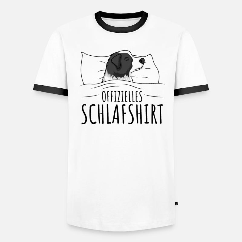 Border Collie Männer Kontrast-T-Shirt