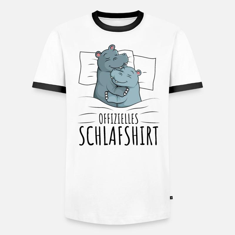 Nilpferd Männer Kontrast-T-Shirt