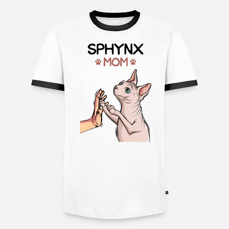 Sphynx Maman Maman Sphinx Chat Nu Chat T-shirt contrasté Homme