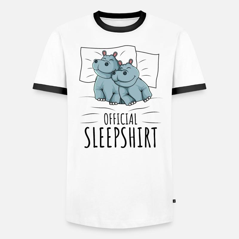 Nilpferd Männer Kontrast-T-Shirt
