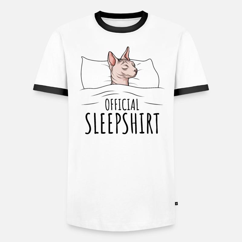 Sphynx Katze Männer Kontrast-T-Shirt