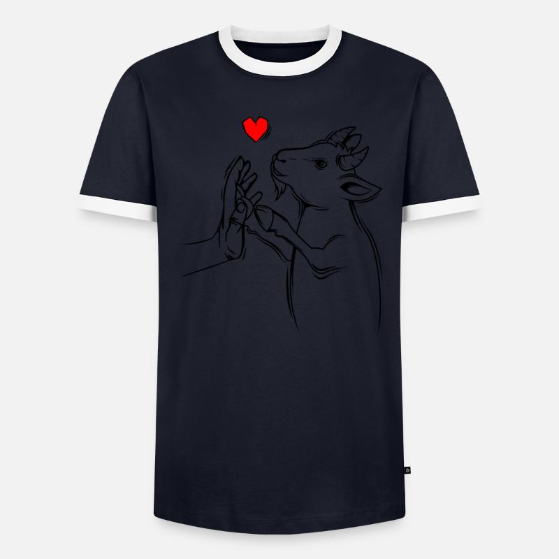 Chèvre T-shirt contrasté Homme