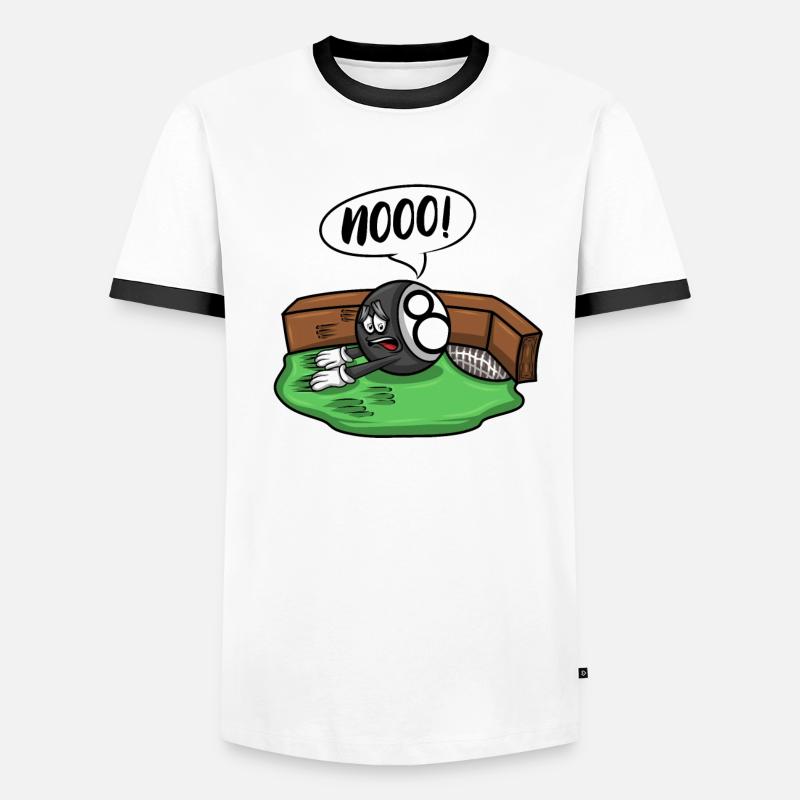 Billardspieler Scratch Schwarz Billard 8 Männer Kontrast-T-Shirt