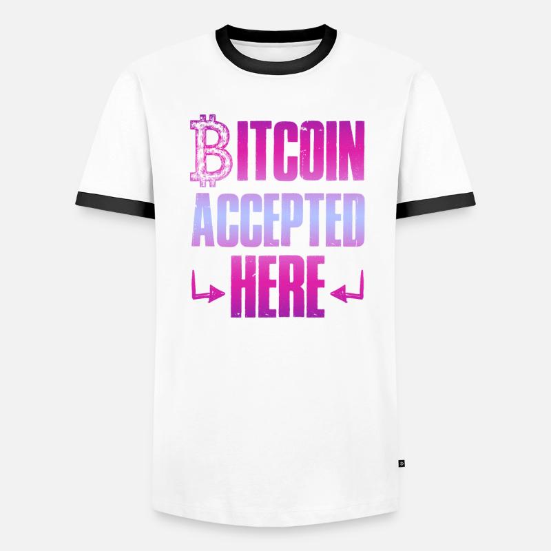 bitcoin accepted Men's Ringer Shirt