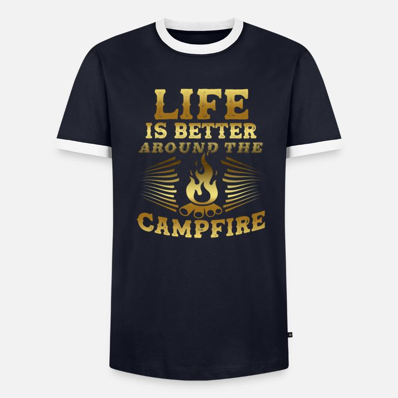 feu de camp T-shirt contrasté Homme