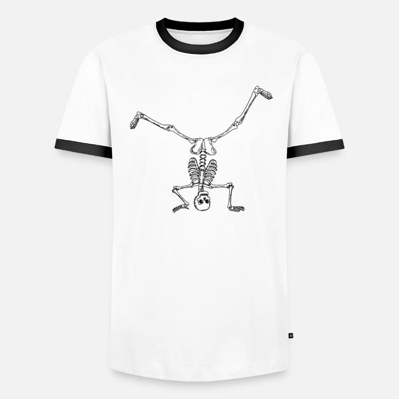 Breakdance breakdancer breakdance squelette T-shirt contrasté Homme