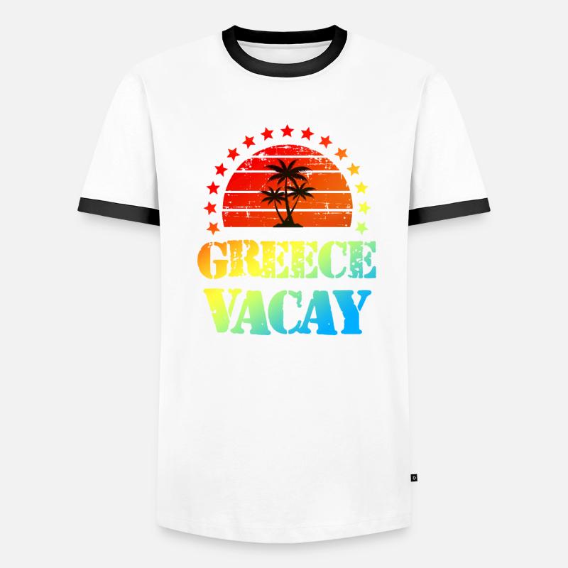Grèce Vacances T-shirt contrasté Homme