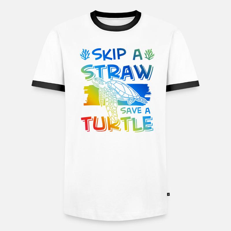 Save the Ocean Turtle Men's Ringer Shirt