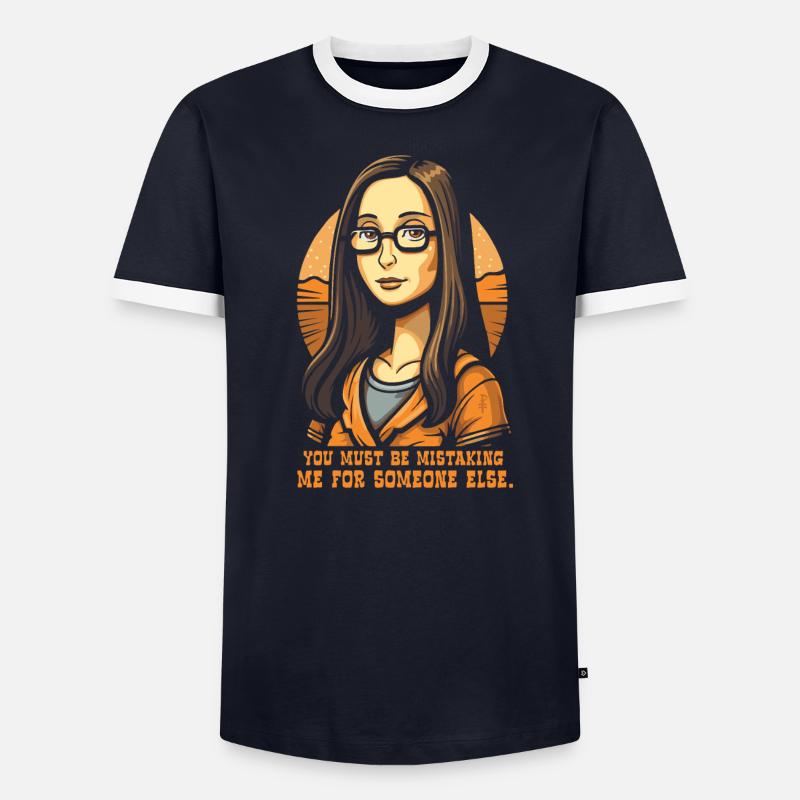 Mona moderne : Lisa de la science ringarde T-shirt contrasté Homme