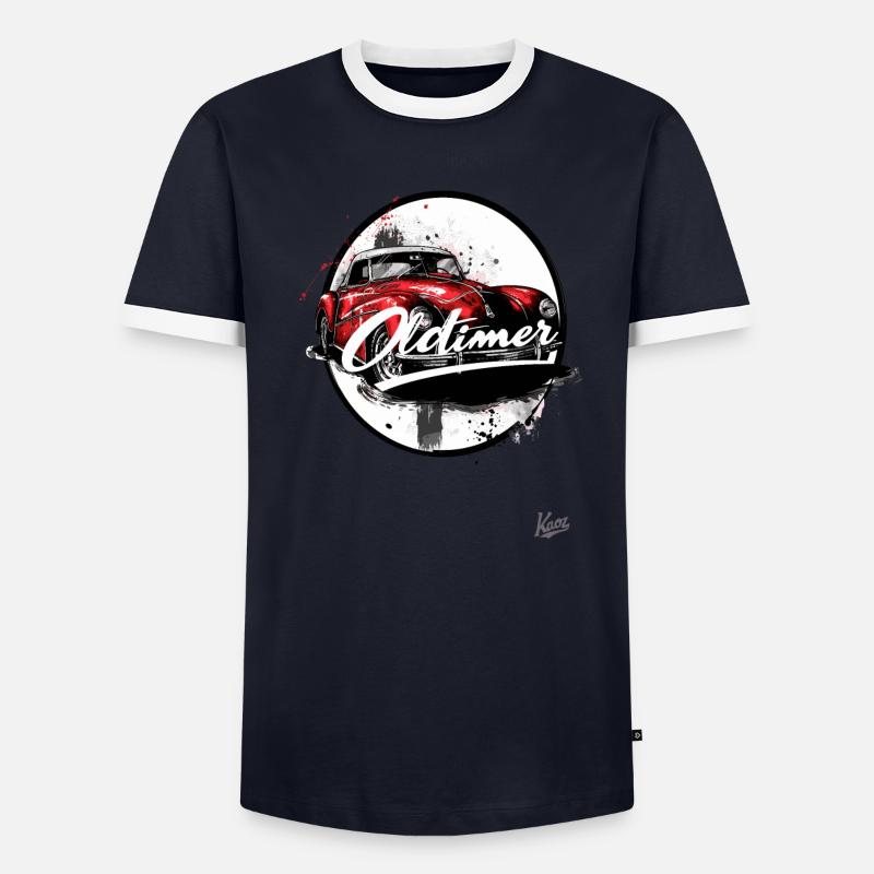 Dieses Auto ist ein Oldtimer - Männer Kontrast-T-Shirt - undefined