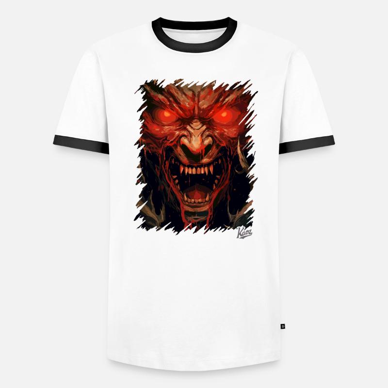Evil Devil’s Eyes : Monstre Satan T-shirt contrasté Homme