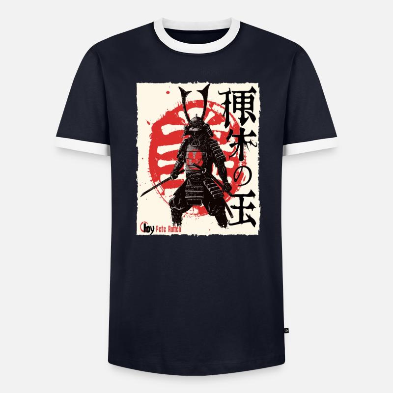 Japanese Edo Samurai - Men's Ringer Shirt - undefined