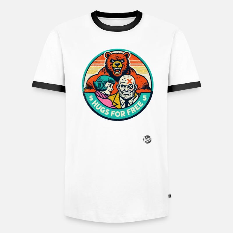 Câlins gratuits d’un ours bodybuilder dur T-shirt contrasté Homme