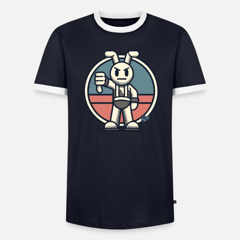 Critical hare, thumbs down Men's Ringer Shirt