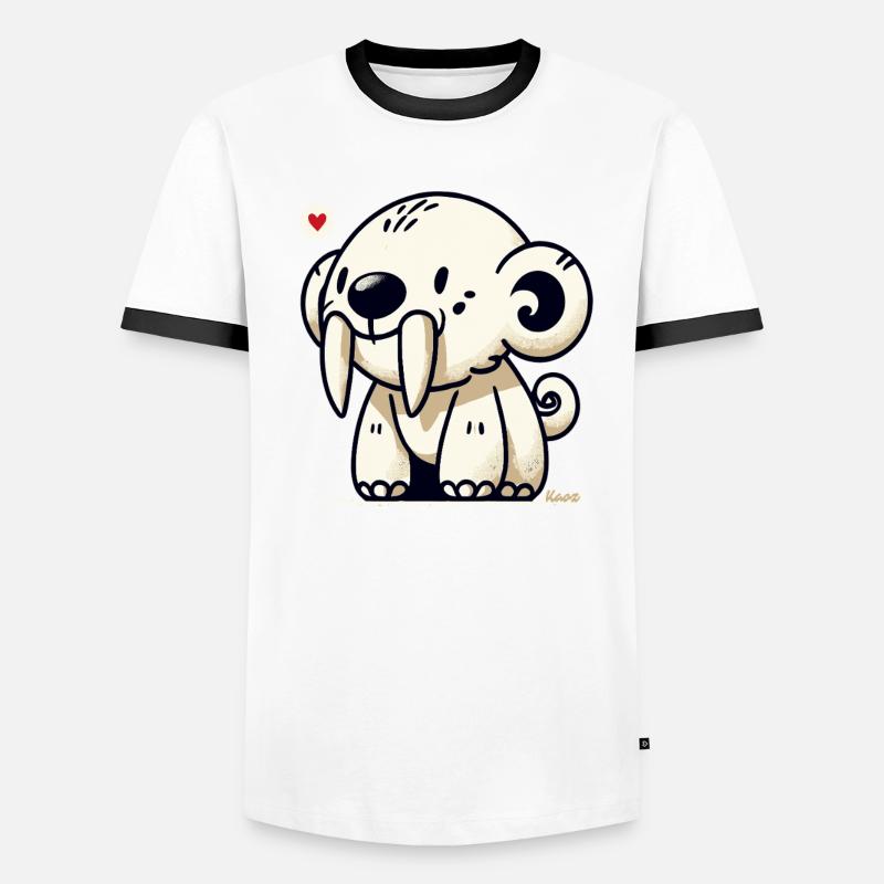 Süßes Säbelzahn-Tier Männer Kontrast-T-Shirt