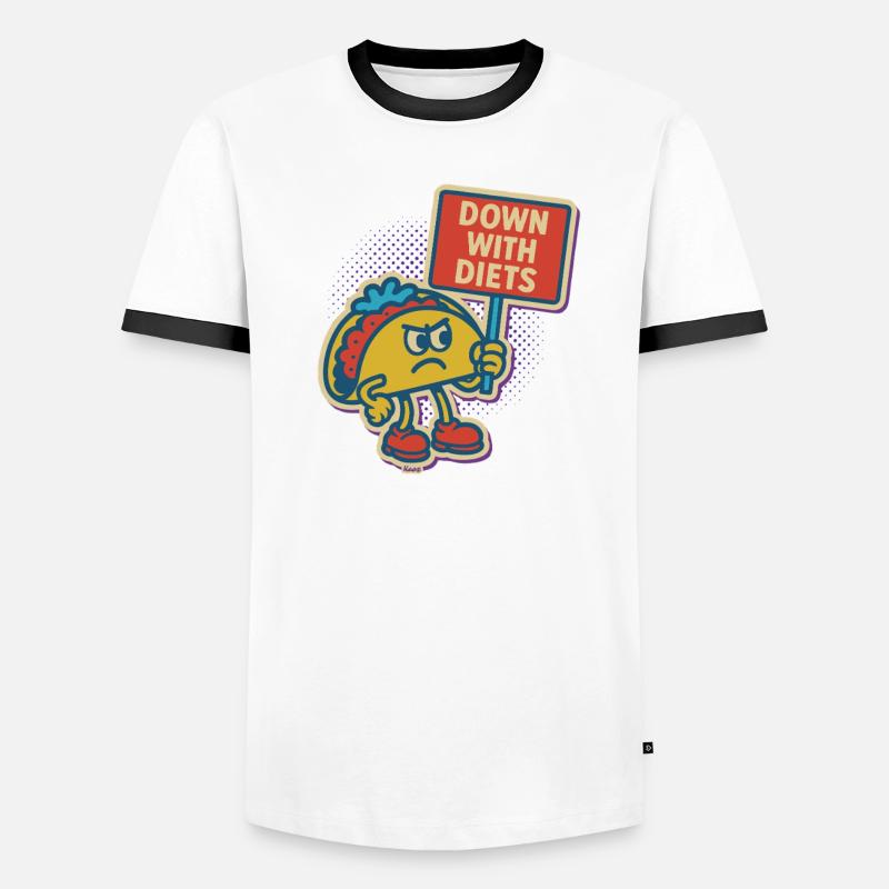 Protest Taco Against Diets Men's Ringer Shirt