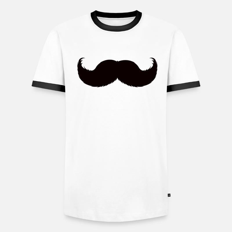 Schnurrbart Männer Kontrast-T-Shirt