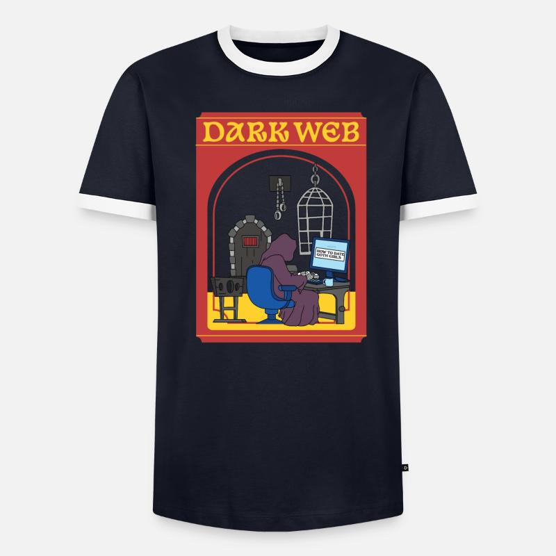 Dark Web - Comment sortir avec des filles gothiques T-shirt contrasté Homme