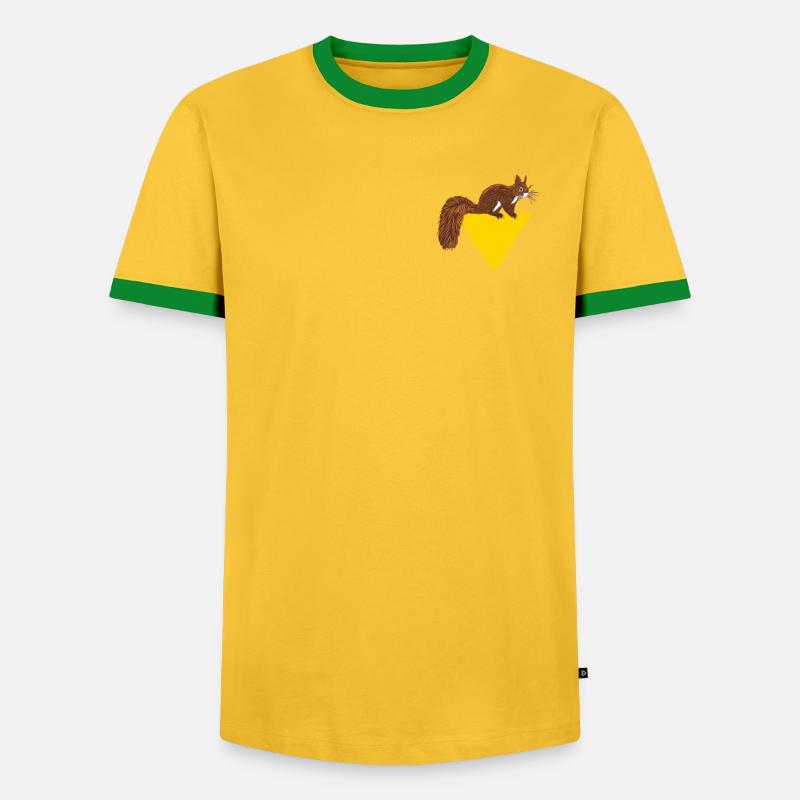 Squirrel Logo Emblem Grauhörnchen Squirrel - Männer Kontrast-T-Shirt - undefined