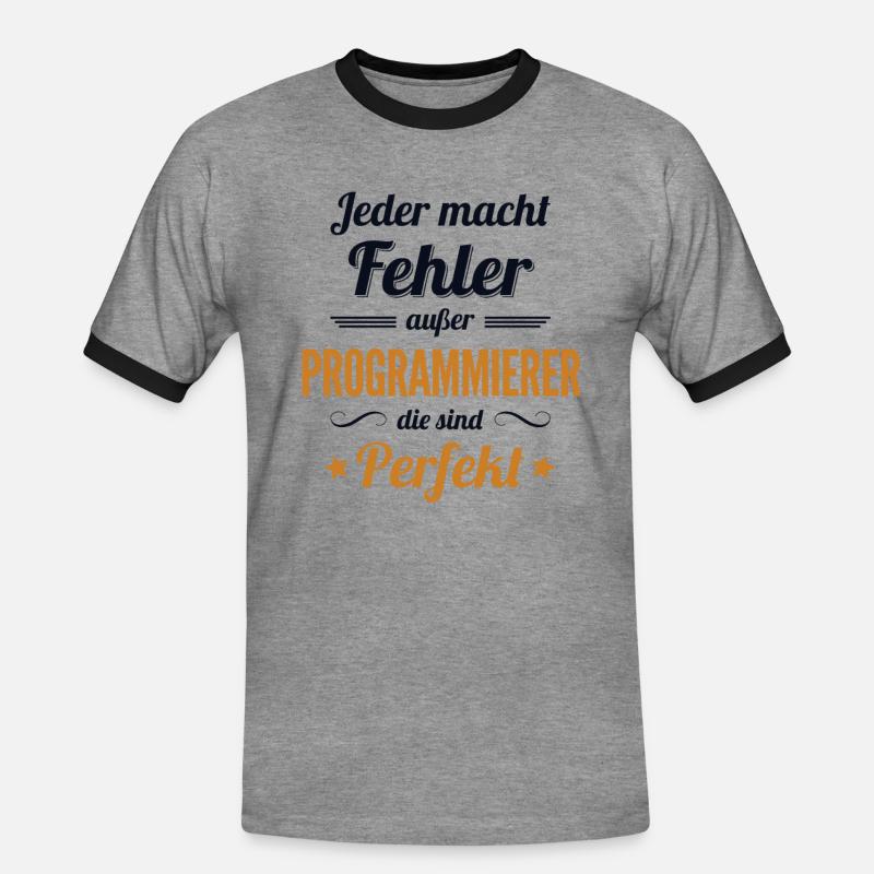 Programmierer sind Perfekt Developer Coder - Männer Kontrast-T-Shirt - Grau meliert/Schwarz