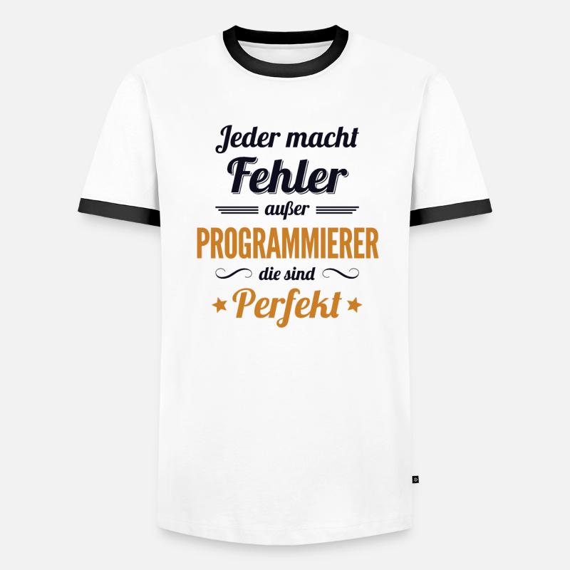 Programmierer sind Perfekt Developer Coder Männer Kontrast-T-Shirt