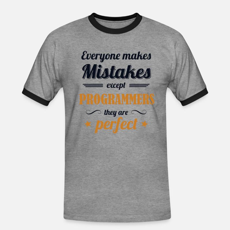 Programmers are Perfect Developer Coder - Männer Kontrast-T-Shirt - Grau meliert/Schwarz