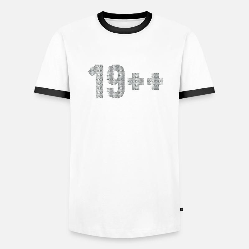 19++ Programmeur Ingénieur logiciel Codeur 20e T-shirt contrasté Homme