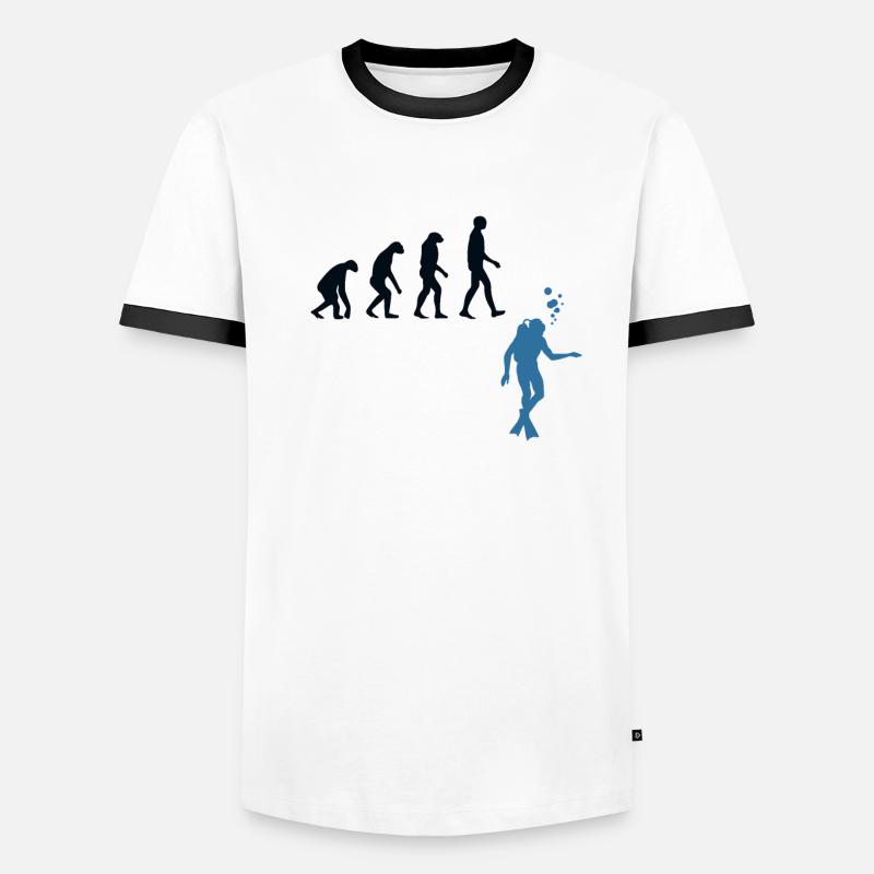 Scuba Diving Evolution Diving Fins Men's Ringer Shirt