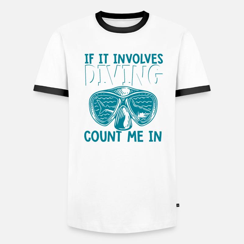 Si cela implique la plongée, comptez-moi dans les lunettes T-shirt contrasté Homme