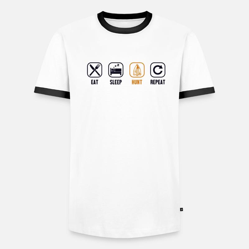 Manger Chasse au sommeil Répéter Chasseur de pointes de flèche T-shirt contrasté Homme