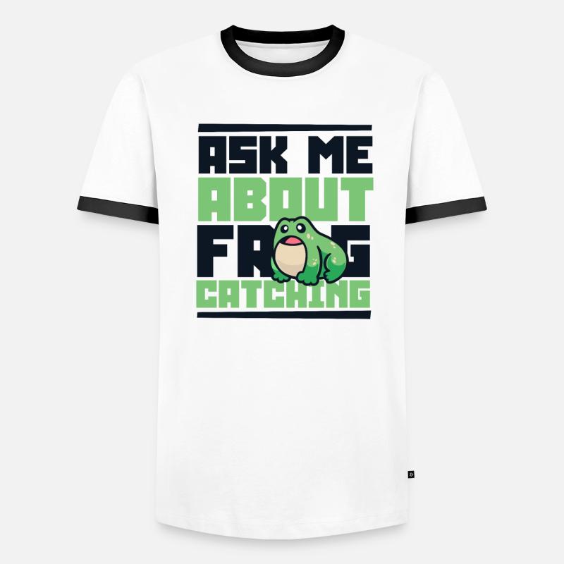 Ask Me About Frog Catching Tadpole Toad Men's Ringer Shirt