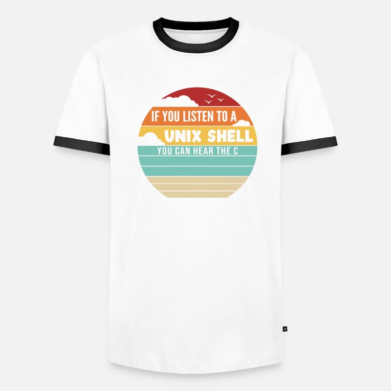 If You Listen To A Unix Shell IT Operations Admin Men's Ringer Shirt