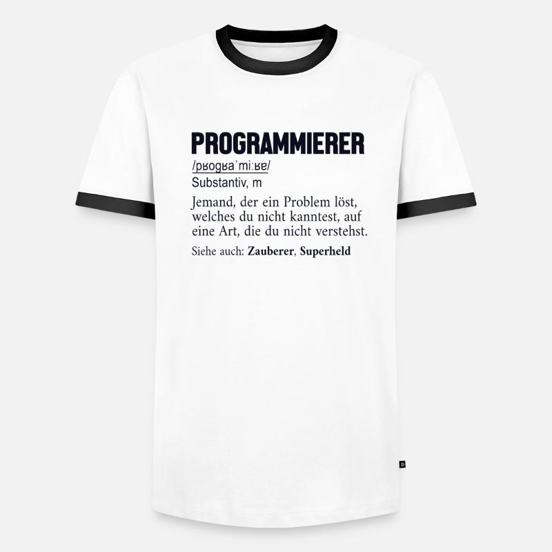 Programmierer Definition Developer Coder Männer Kontrast-T-Shirt