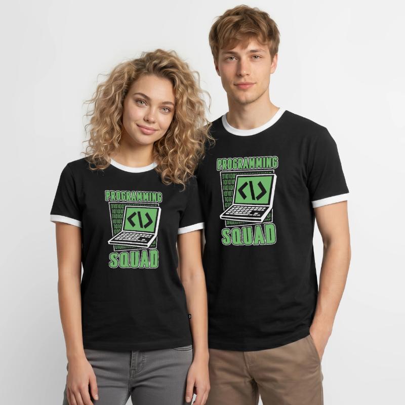 Programming Squad Softwareentwickler Developer Männer Kontrast-T-Shirt