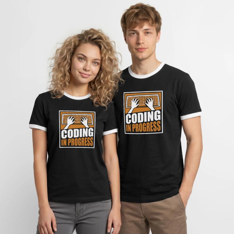 Coding In Progress Softwareingenieur Developer Männer Kontrast-T-Shirt