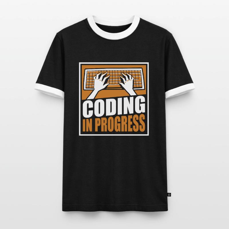 Coding In Progress Softwareingenieur Developer Männer Kontrast-T-Shirt