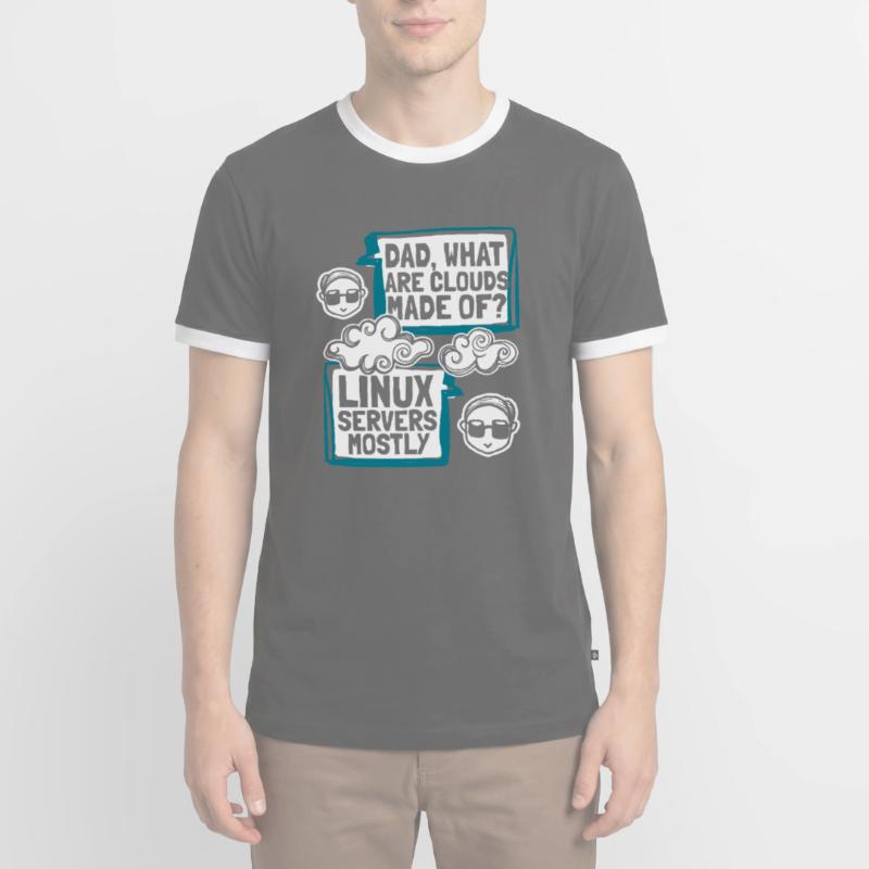 Papa quels sont les clouds faits de Developer Coder T-shirt contrasté Homme