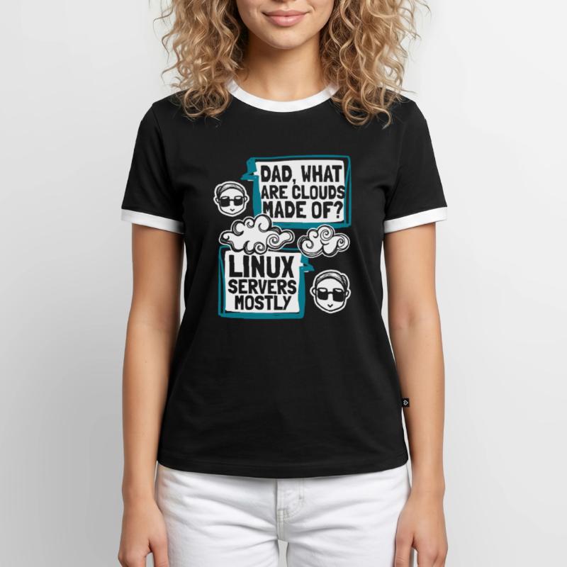 Papa quels sont les clouds faits de Developer Coder T-shirt contrasté Homme