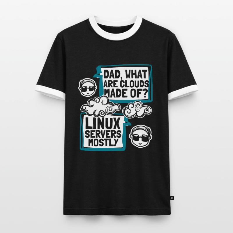 Papa quels sont les clouds faits de Developer Coder T-shirt contrasté Homme
