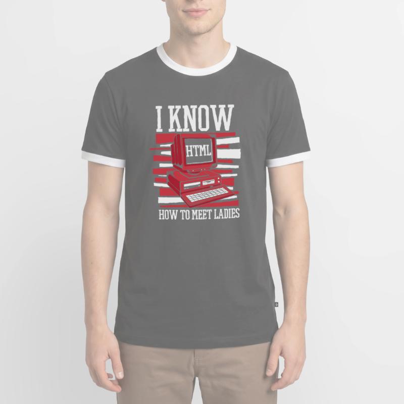 Je sais chaud pour rencontrer des dames Developer Coder T-shirt contrasté Homme